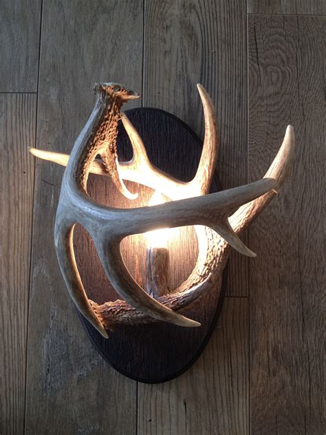 Deer Antler Wall Sconce Rustic Cabin Mountain Decor Etsy Antler