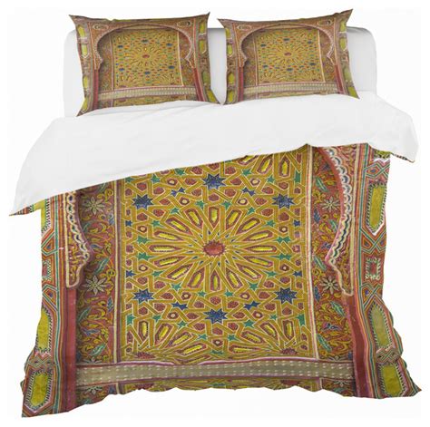 Moroccan Entrance Door In Fez Vintage Duvet Cover Set King Shams