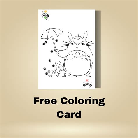 My Neighbor Totoro Card Cute Birthday Card For Totoro Lovers My