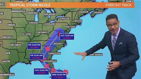 Tropical Storm Nicole Expected To Reach Florida As Hurricane