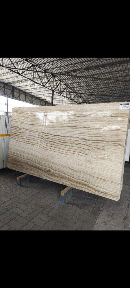 Polished Beige Travertine Stone For Walls Cladding Thickness Mm To