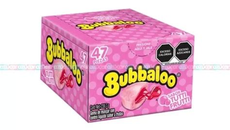 Bubbaloo Tutti Frutti Goma Mascar Caja Pz Chicle Relleno Mercadolibre