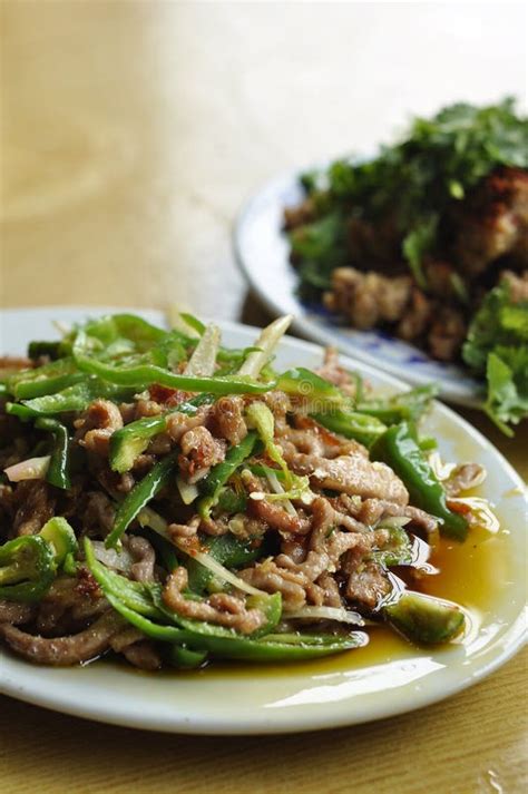 Shredded Pork With Green Pepper Stock Image Image Of Famous Cuisine 16384997