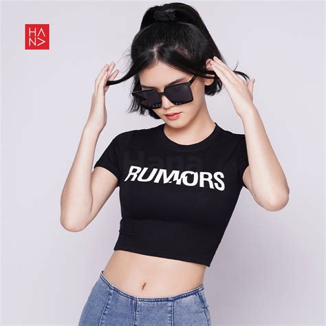 Jual Hana Fashion Rumors T Shirt Kaos Lengan Pendek Wanita TS245