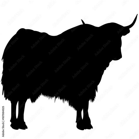 Yak Silhouette Vector Graphics Stock Vector Adobe Stock