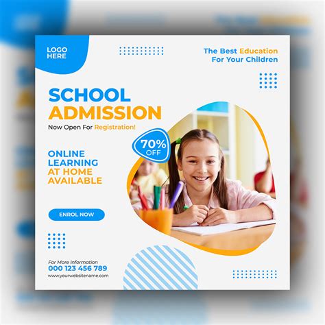 School Education Post Template For Social Media