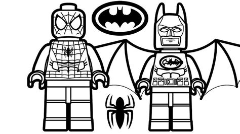 Lego Spiderman And Lego Batman Da Colorare Scarica Stampa O Colora