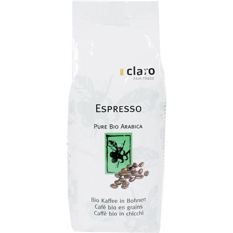 Claro Fair Trade Bio Kaffee Espresso Bohnen Online Kaufen Im Shop