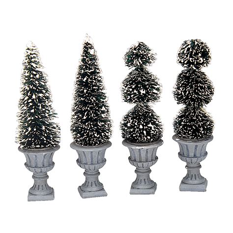 Accessoire Lemax Lot De Topiaires Sculpt Es Village De Noel Eminza