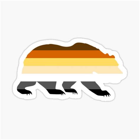 Gay Bear Bear Pride Flag Sticker For Sale By Sleazoid Redbubble
