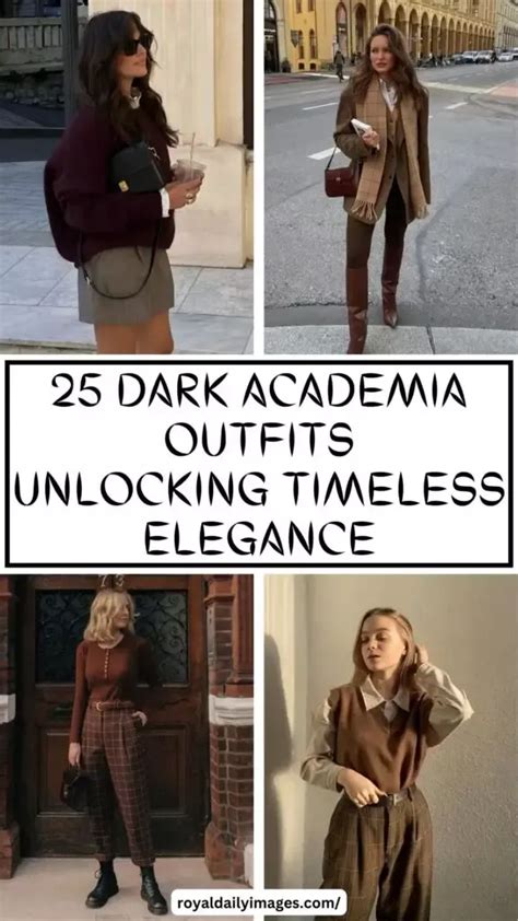 Unlocking Timeless Elegance 25 Dark Academia Outfits Looks Look