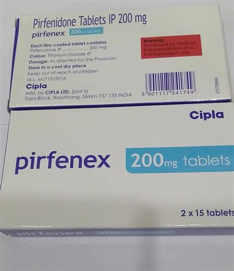 Pirafen 200 Pirfenidone Tablets 200mg Packaging Size 1x15 At Rs 500