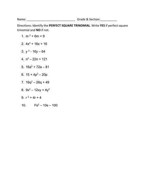 6124898 Perfect Square Trinomial Laila Barrera