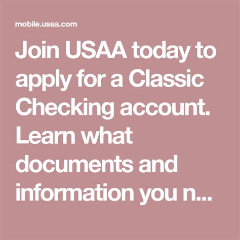 Join Usaa Today To Apply For A Classic Checking Account Learn What