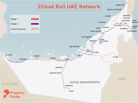 Etihad Rail Route Map