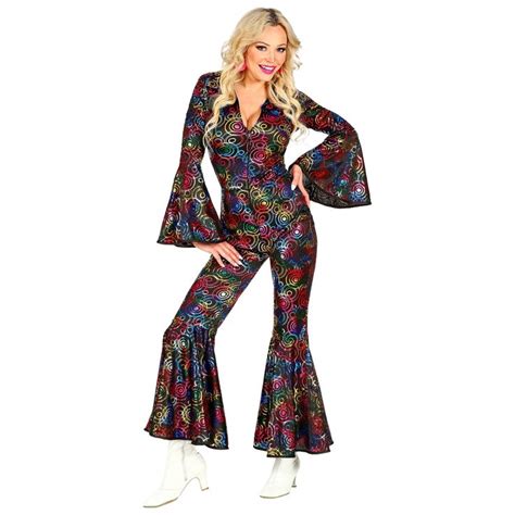 Jumpsuit Disco Stijl Met Gekleurde Ringen Tuta Maniche