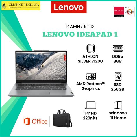 Jual Lenovo Ideapad 1 14amn7 6tid Athlon Silver 7120u 8gb 256gb W11 Ohs