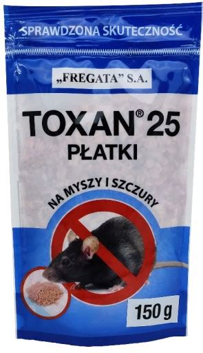 TOXAN PŁATKI 150G MOCNA TRUCIZNA NA MYSZY SZCZURY GRYZONIOBÓJCZY