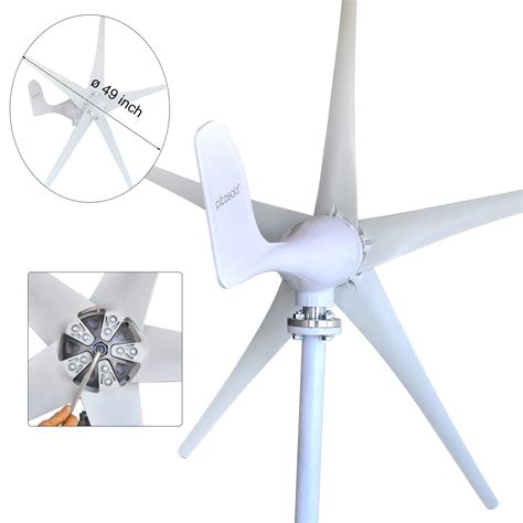 Pikasola Wind Turbine Generator Kit 400W 24V With 5 Blade Wind