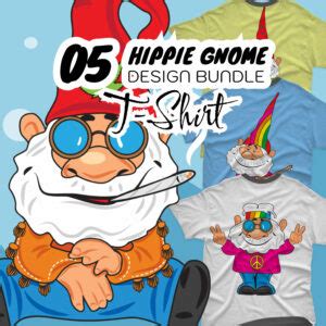 Hippie Gnome SVG T-shirt Designs Bundle – MasterBundles