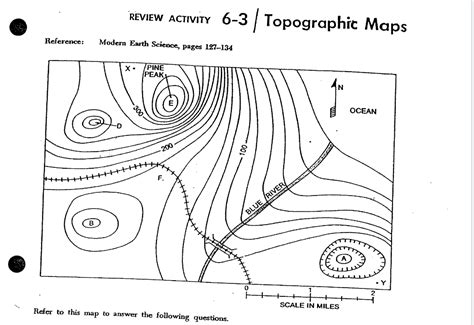 Earth Science Topographic Map Worksheet Key The Earth Images Revimage Org