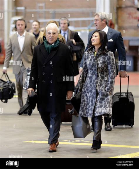 Philadelphia Eagles Owner Jeffrey Lurie Left And His Wife Tina Lai