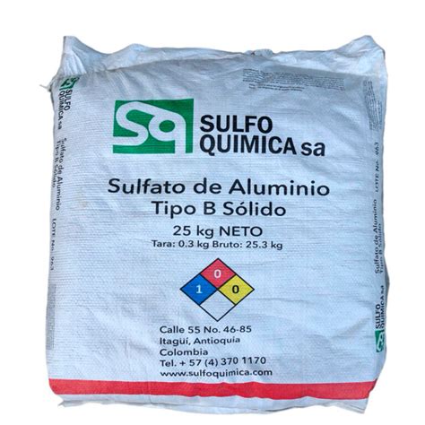 Sulfato De Aluminio Tipo B S Lido Oxiquimica Materias Primas Y