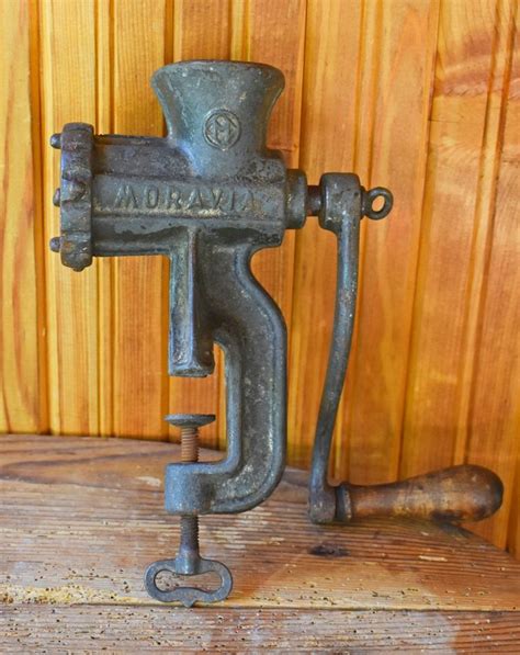 Vintage Meat Grinder Old Mill For Meat And Vegetables Iron Mill With