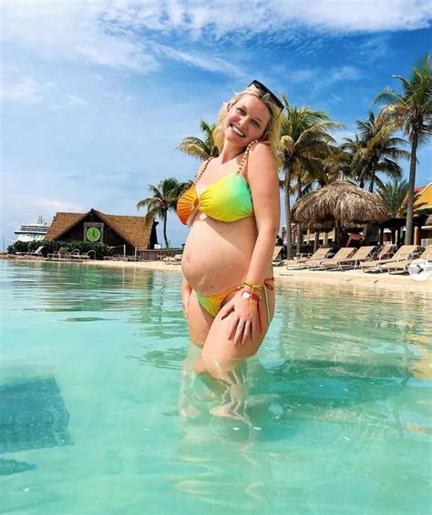 Amy Hart Shows Off Blossoming Baby Bump In A Bikini As She Enjoys Holiday With Boyfriend The