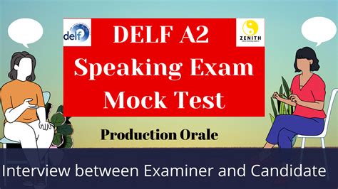 DELF A2 Production Orale French Speaking Test Test Test, Mock Test ...