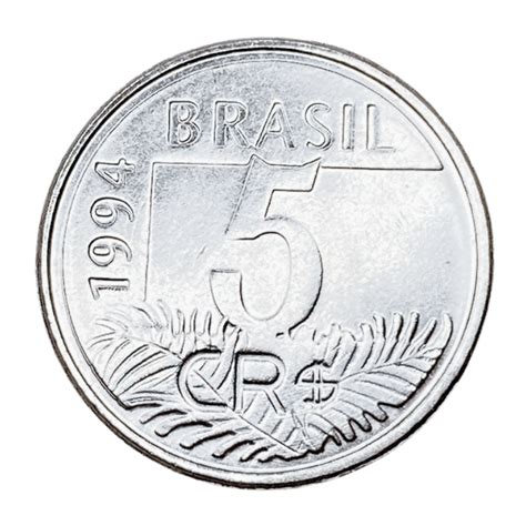 5 Cruzeiros Reais FC Arara Marcon Numismática