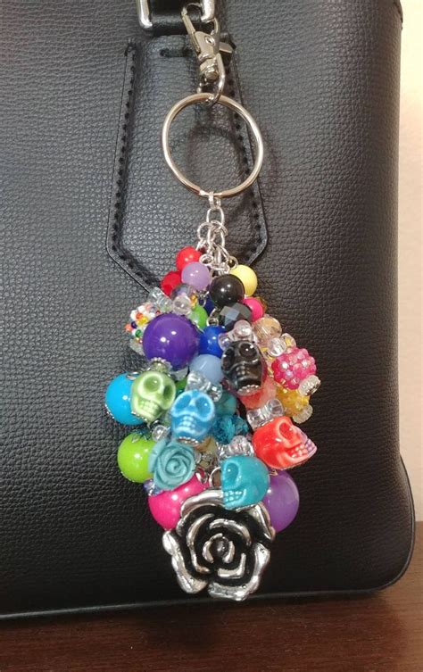 Multi Color Chunky Purse Charm Purse Accessory Hanging Etsy Purse