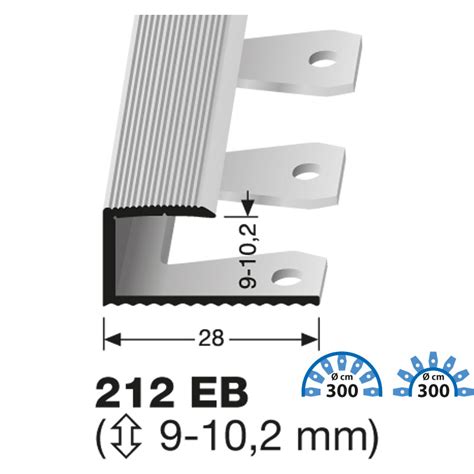 Küberit Alu Einfassprofil Typ 212 Eb 9 10 2 Mm 270 Cm Silber F4