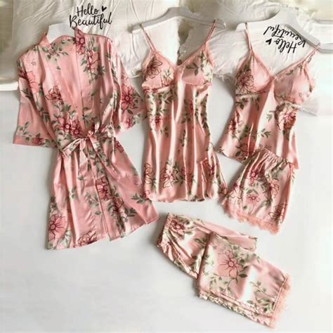 Coordonnes Ensemble Lingerie Pc Sexy Dentelle Satin Robe Peignoir