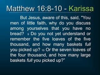 Matthew 16 chapter overview for a short bible study | PPT