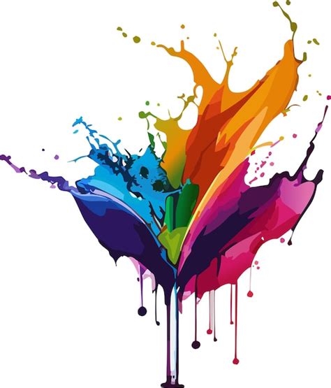 Premium Vector Colorful Ink Splash Splatter