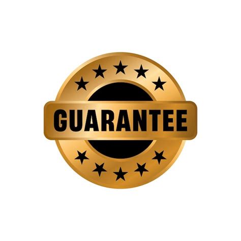 Premium Vector Guarantee Gold Vector Emblem Guarantee Label Stamp