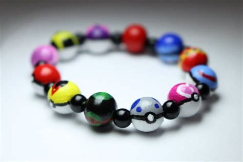 Pokemon Pokeball Bracelet By Forgeeksandgamers On Etsy Beaded