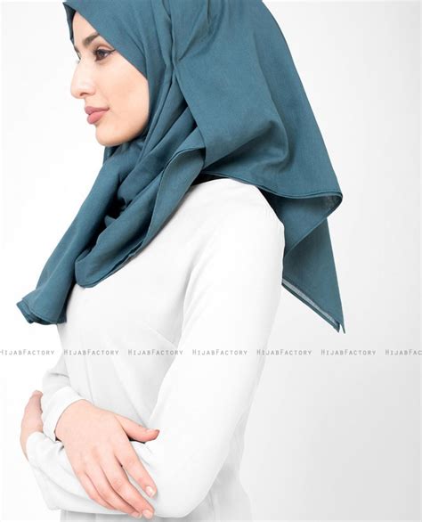 Indian Dark Blue Cotton Voile Hijab Hijab