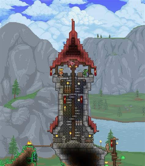 Terraria Tower Idea In 2024 Terrarium Terrarium Base Medieval Tower