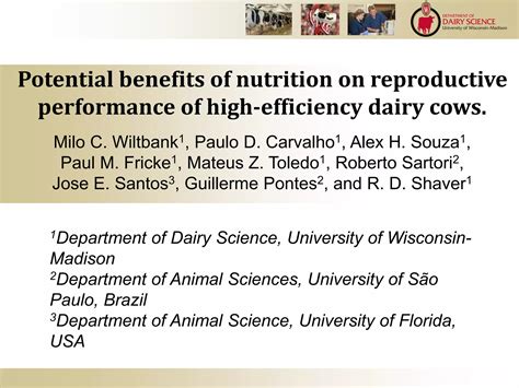 The Role Of Nutrition In Reproduction Ppt