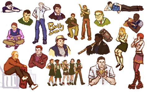 ( @÷@) — bully characters sketches