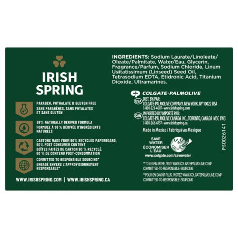 Irish Spring Icy Blast Deodorant Bar Soap 8 Ct 3 7 Oz Kroger