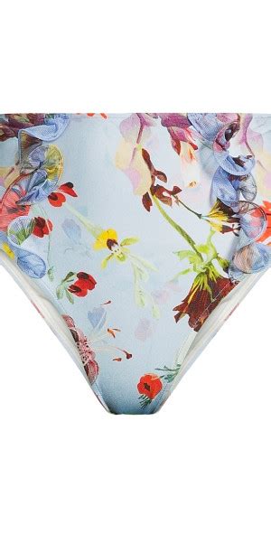 PatBO Women S Lily Flower High Waisted Bikini Bottom