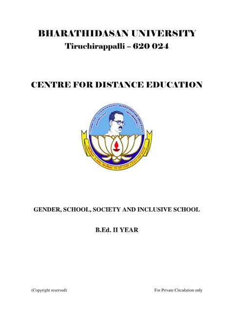 Gender School And Society Book In English Pdf Study Material