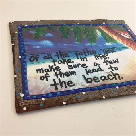 Inspirational Quote The Beach Ceramic Tile Home Decor Beach Theme