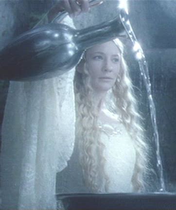 Galadriel pouring water out of a giant butt plug : r/lotrmemes