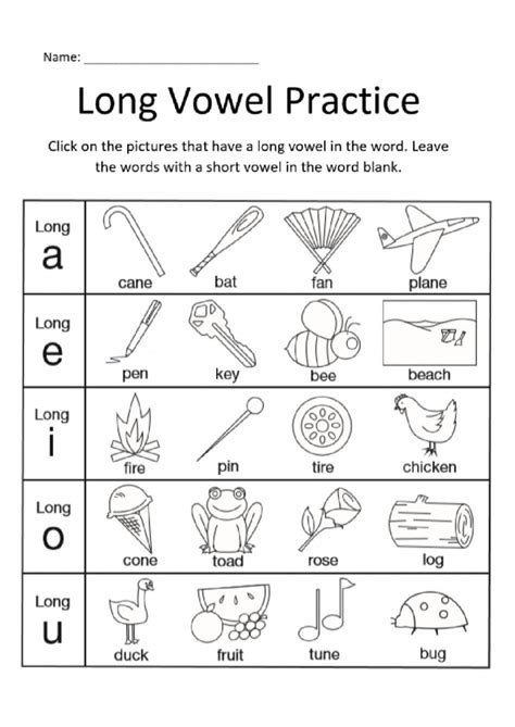 How To Use Long Vowel Worksheets In Your Class 4 Kinder Teachers Long