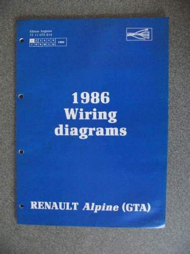 Renault Alpine Wiring Diagrams Manual Nt Listing In