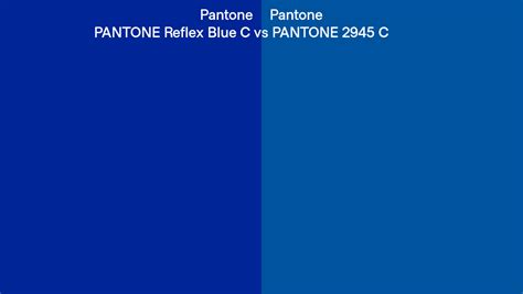 Pantone Reflex Blue C Vs Pantone 2945 C Side By Side Comparison